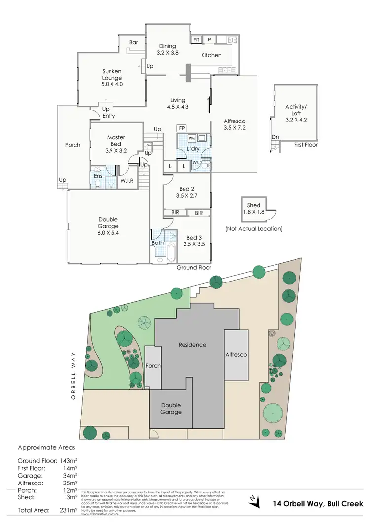 Floorplan of Homely house listing, 14 Orbell Way, Bull Creek WA 6149