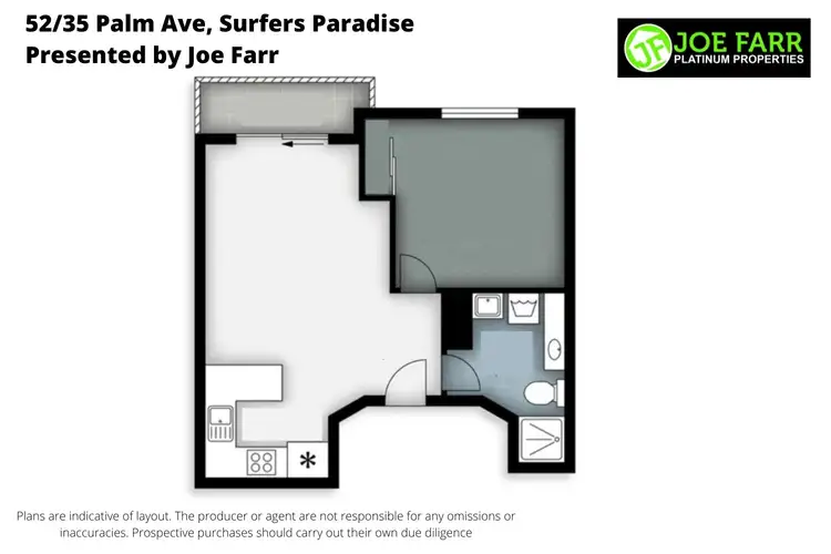 Floorplan of Homely apartment listing, 52/35 Palm Avenue, Surfers Paradise QLD 4217