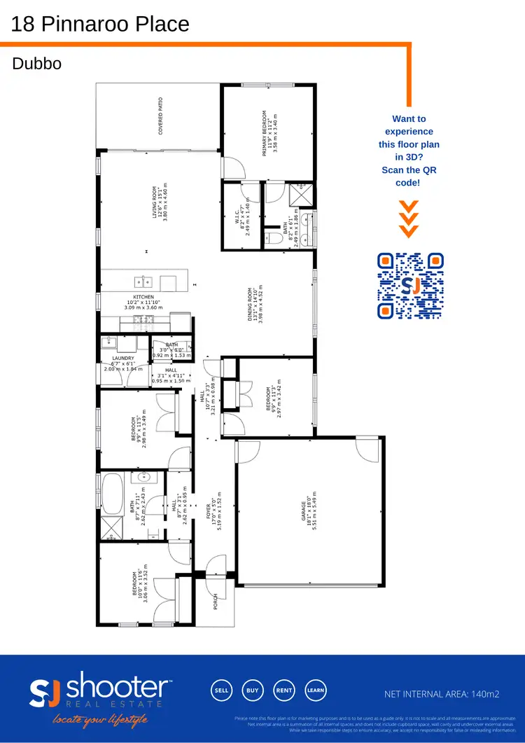 Floorplan of Homely house listing, 18 Pinnaroo Place, Dubbo NSW 2830