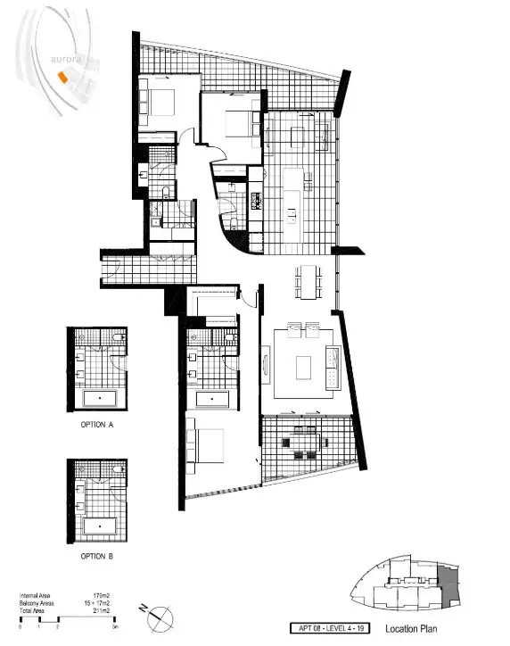 Floorplan of Homely apartment listing, 708/96 Bow River Crescent, Burswood WA 6100