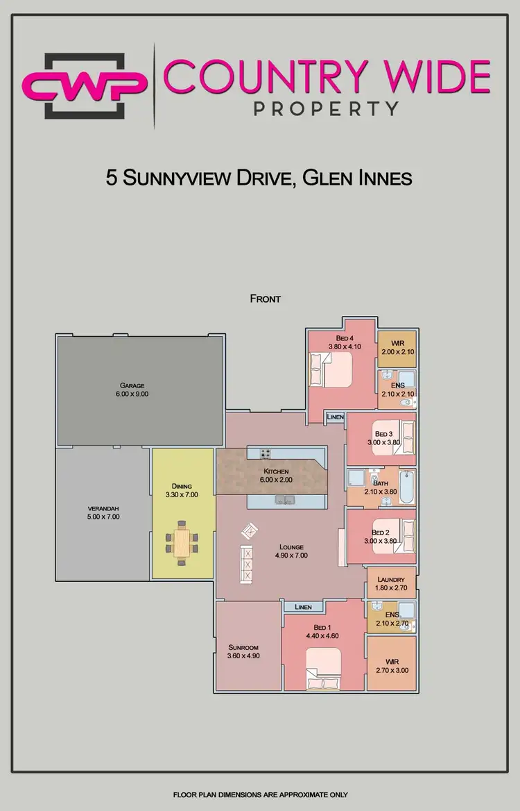 Floorplan of Homely rural property listing, 5 Sunnyview Drive, Glen Innes NSW 2370