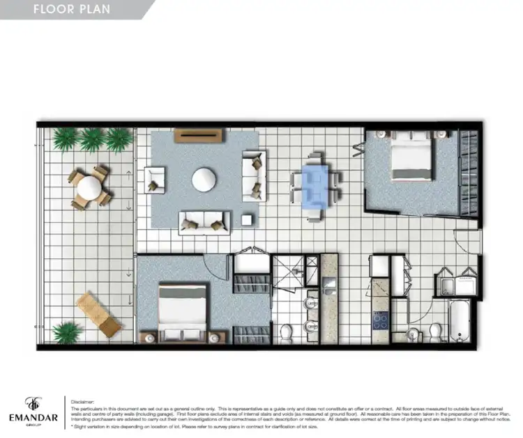 Floorplan of Homely apartment listing, 205/41 Harbour Town Drive, Biggera Waters QLD 4216
