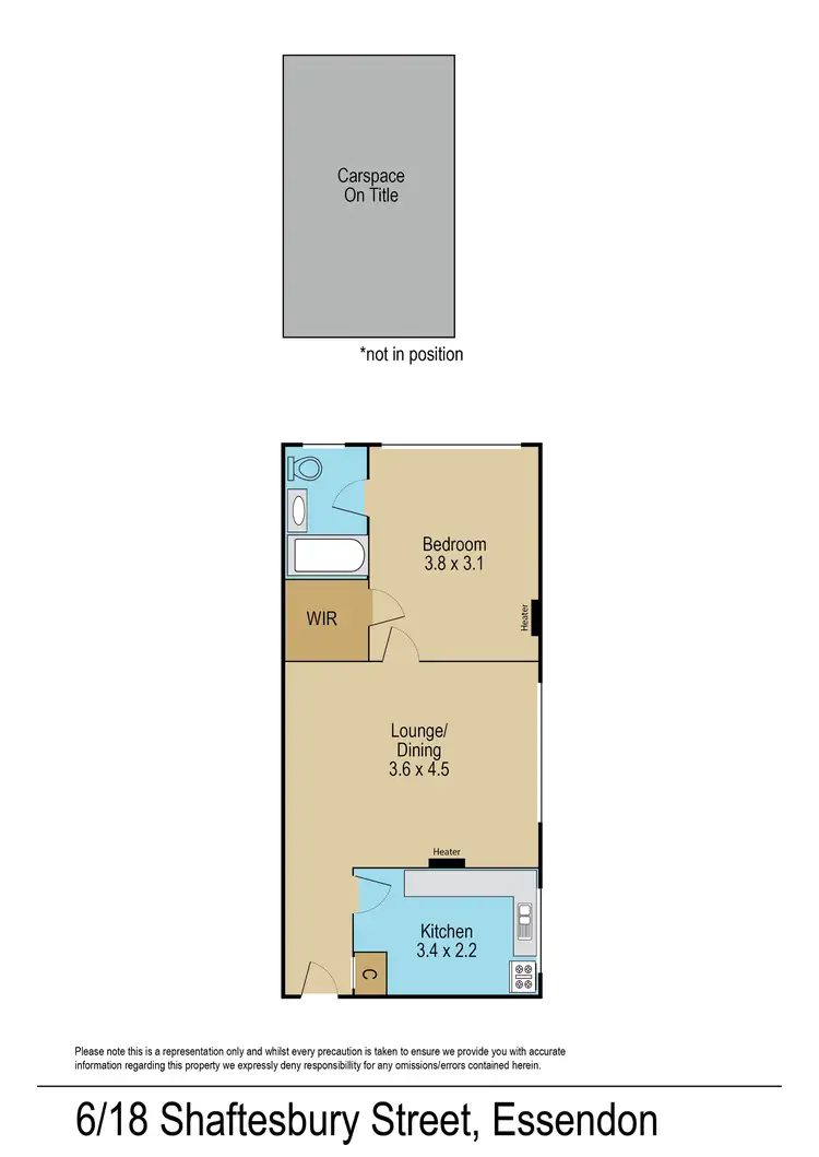 Floorplan of Homely apartment listing, 6/18 Shaftesbury Street, Essendon VIC 3040