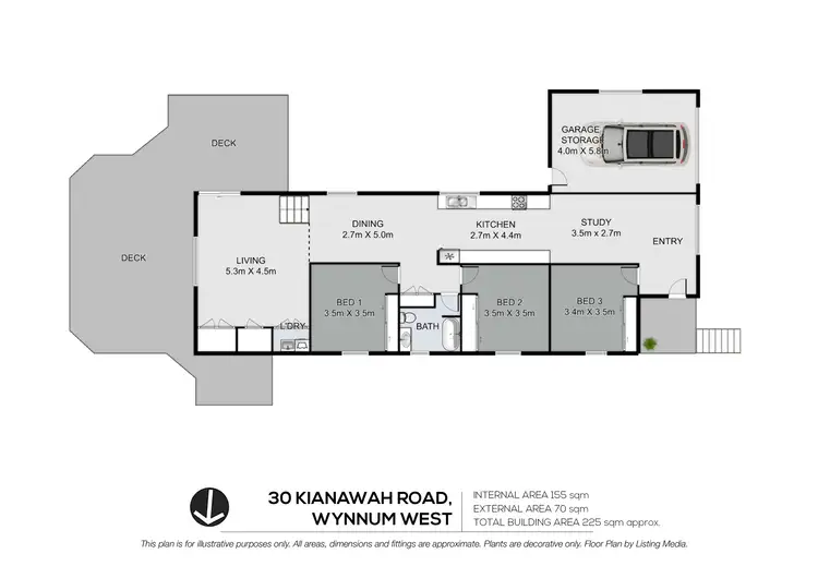 Floorplan of Homely house listing, 30 Kianawah Road, Wynnum West QLD 4178