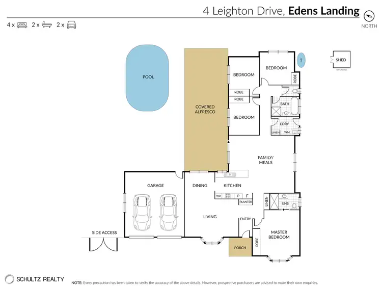 Floorplan of Homely house listing, 4 Leighton Drive, Edens Landing QLD 4207