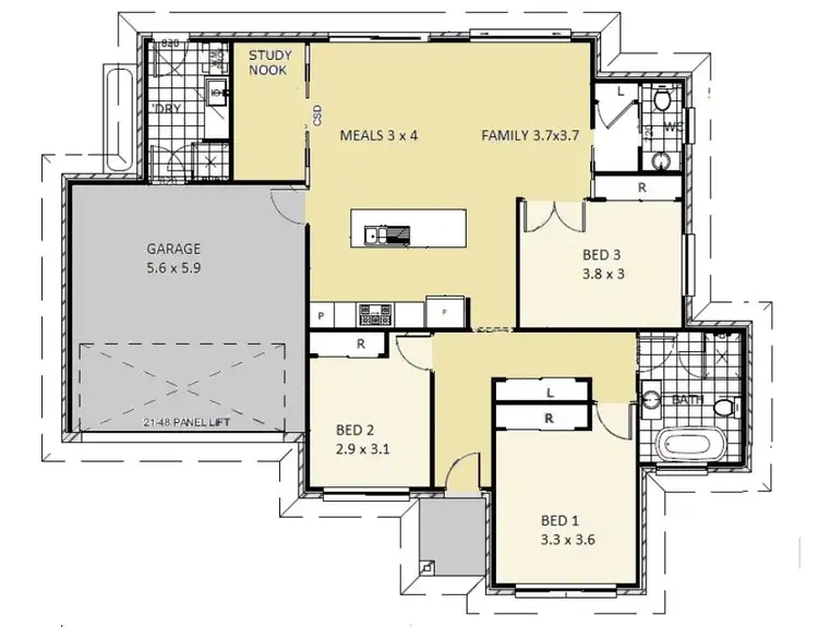 Floorplan of Homely house listing, 43 Laertes Place, Rosemeadow NSW 2560