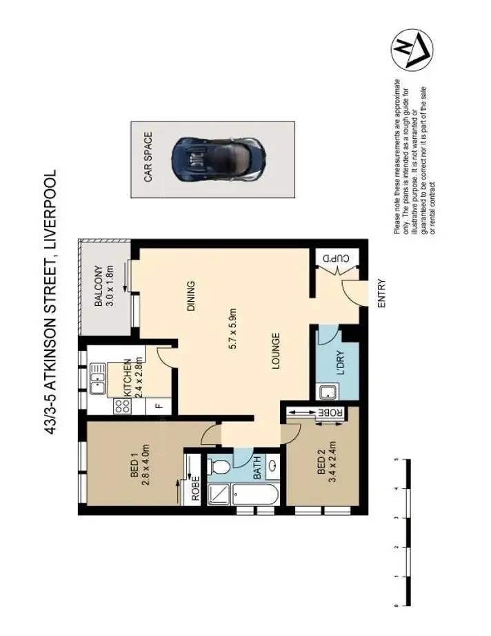 Floorplan of Homely unit listing, 43/3 Atkinson Street, Liverpool NSW 2170