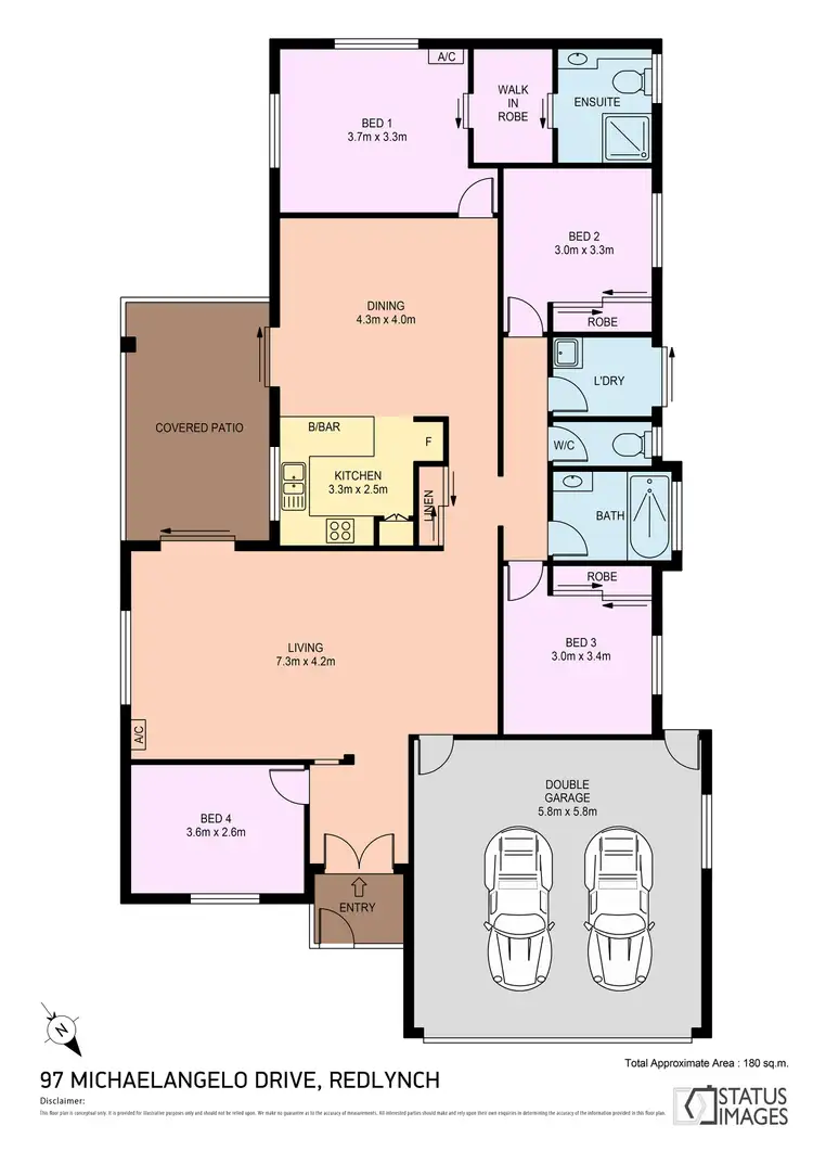 Floorplan of Homely house listing, 97 Michaelangelo Drive, Redlynch QLD 4870