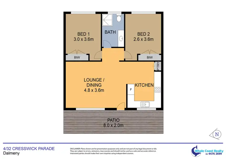 Floorplan of Homely unit listing, 4/32 Cresswick Parade, Dalmeny NSW 2546