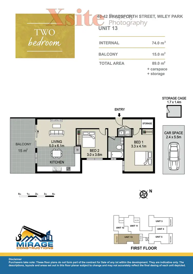 Floorplan of Homely unit listing, 14/40-42 Shadforth Street, Wiley Park NSW 2195