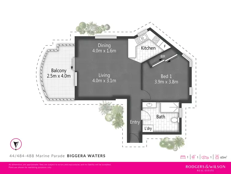 Floorplan of Homely apartment listing, 44/484-488 Marine Parade, Biggera Waters QLD 4216