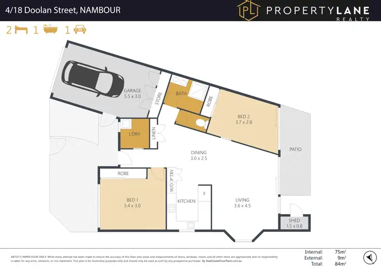 Floorplan of Homely retirement listing, 4/18 Doolan Street, Nambour QLD 4560