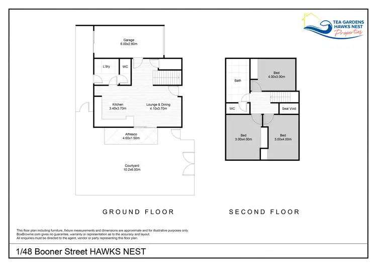 Floorplan of Homely townhouse listing, 1/48 Booner Street, Hawks Nest NSW 2324