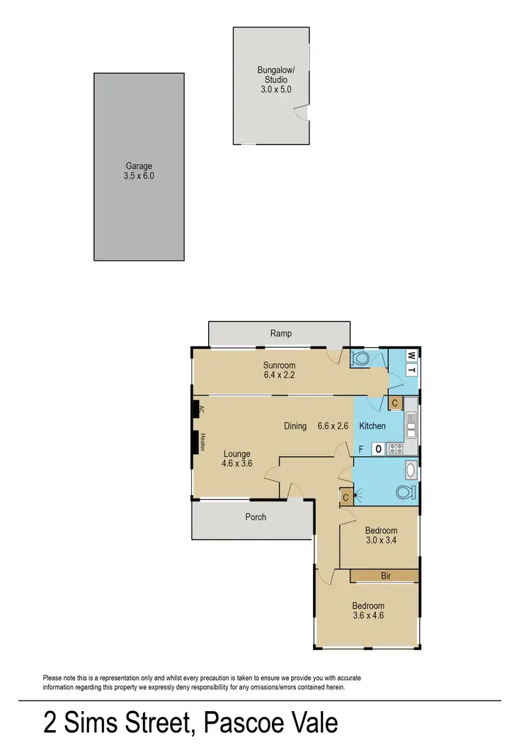 Floorplan of Homely house listing, 2 Sims Street, Pascoe Vale VIC 3044