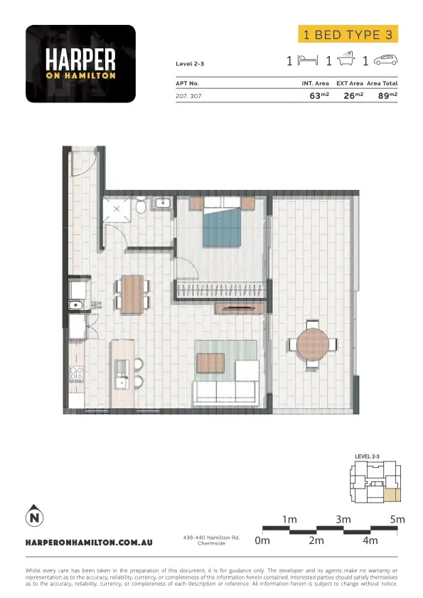 Floorplan of Homely apartment listing, 307/440 Hamilton Road, Chermside QLD 4032