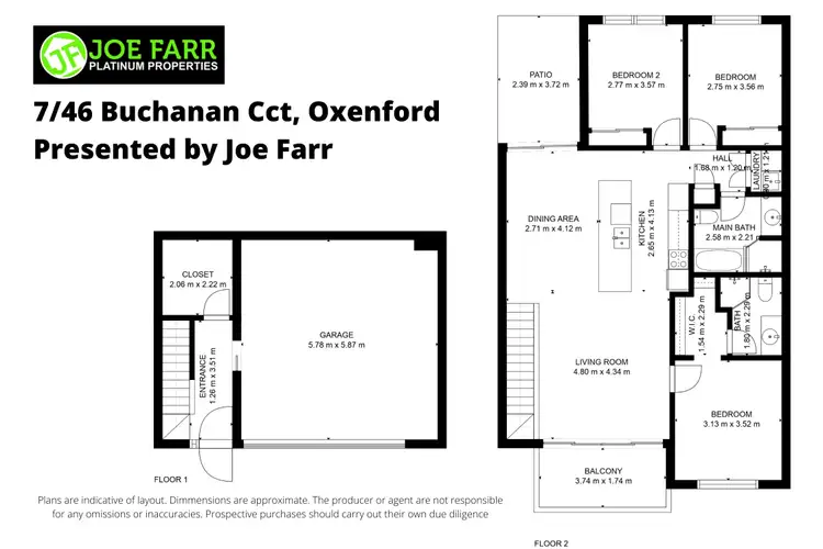 Floorplan of Homely townhouse listing, 7/46 Buchanan Circuit, Oxenford QLD 4210