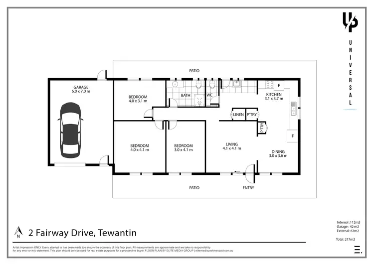 Floorplan of Homely house listing, 2 Fairway Drive, Tewantin QLD 4565