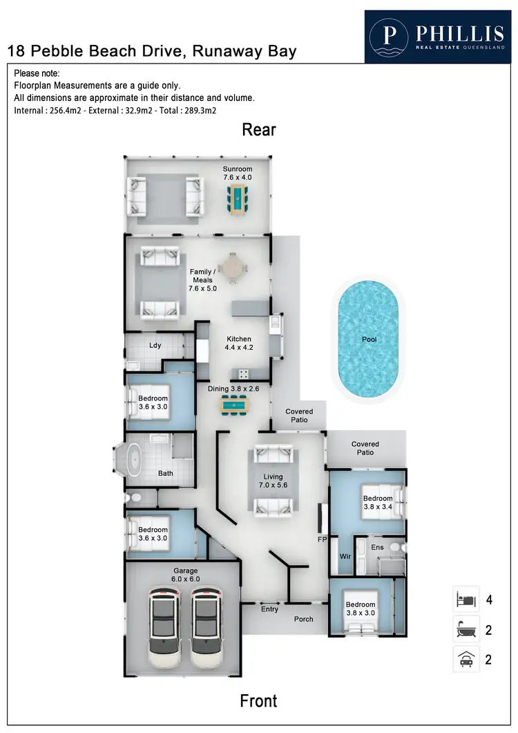 Floorplan of Homely house listing, 18 Pebble Beach Drive, Runaway Bay QLD 4216