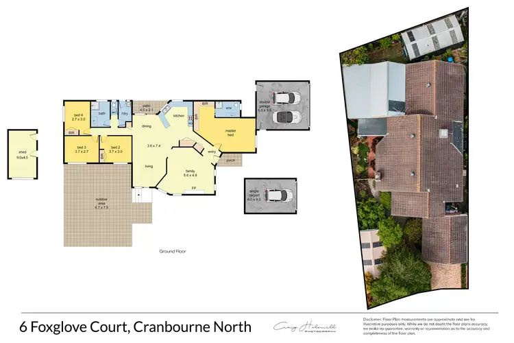 Floorplan of Homely house listing, 6 Foxglove Court, Cranbourne North VIC 3977