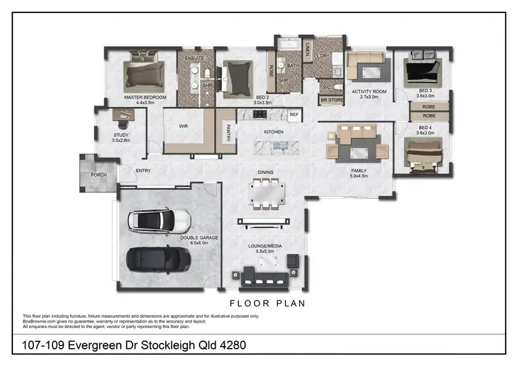 Floorplan of Homely house listing, 107-109 Evergreen Drive, Stockleigh QLD 4280
