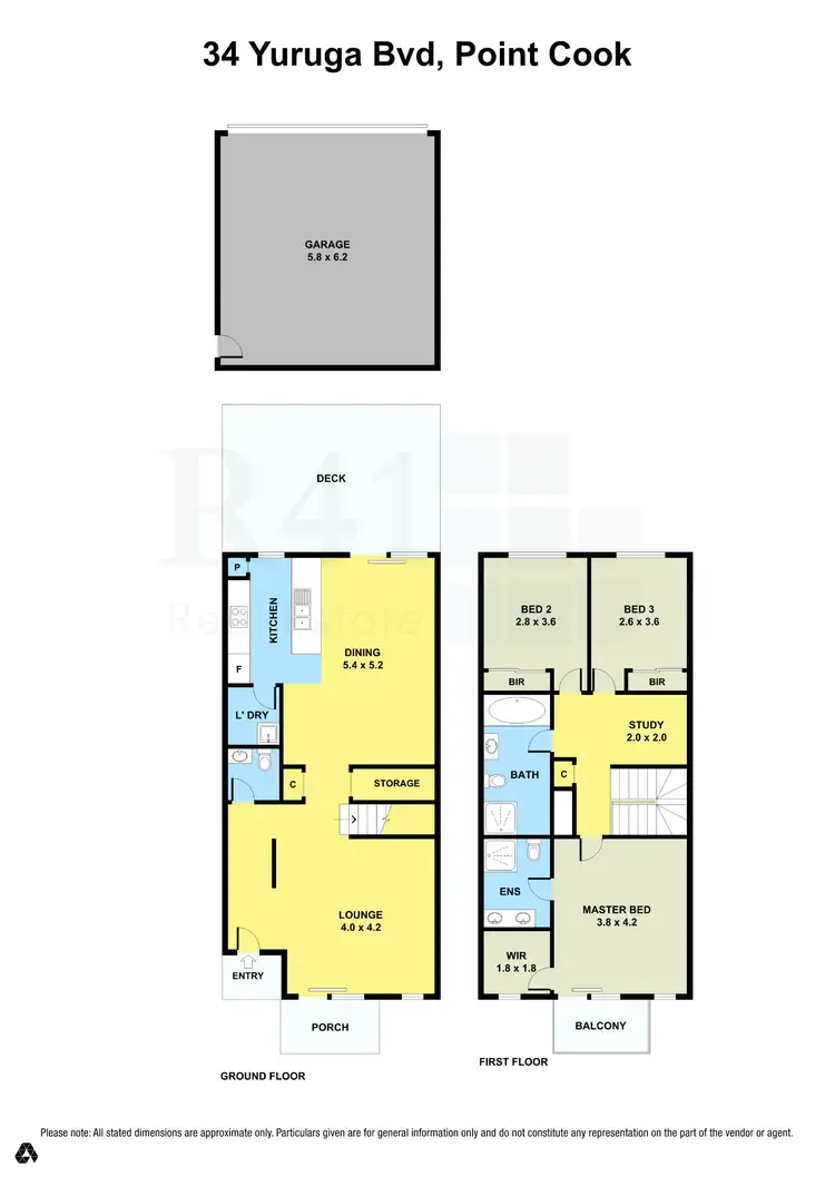 Floorplan of Homely townhouse listing, 34 Yuruga Boulevard, Point Cook VIC 3030