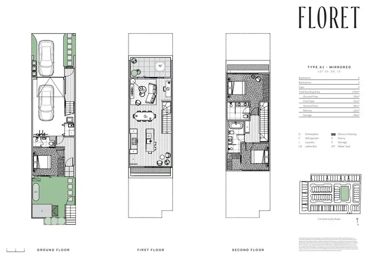 Floorplan of Homely townhouse listing, 583 Ferntree Gully Road, Glen Waverley VIC 3150