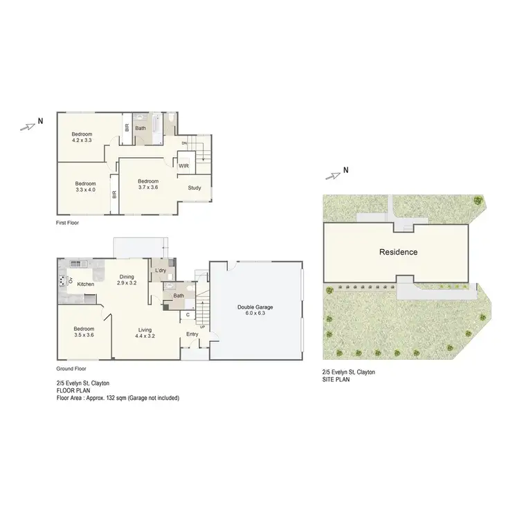 Floorplan of Homely townhouse listing, 2/5 Evelyn Street, Clayton VIC 3168