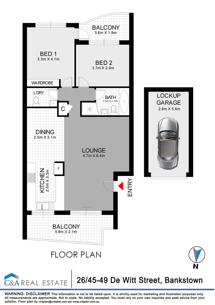 Floorplan of Homely apartment listing, 26/45 De Witt Street, Bankstown NSW 2200