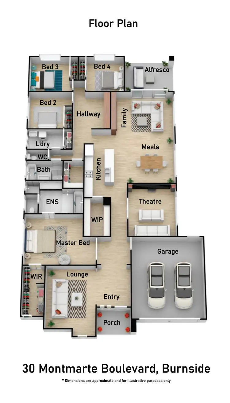 Floorplan of Homely house listing, 30 Montmarte Boulevard, Burnside VIC 3023