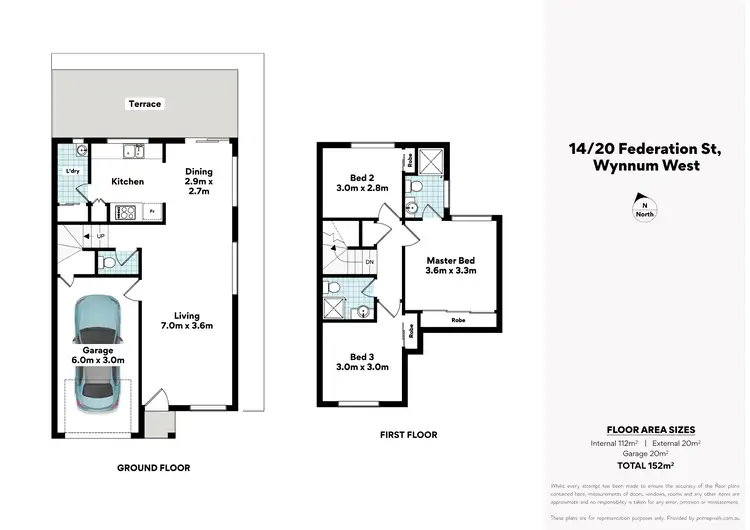 Floorplan of Homely townhouse listing, 14/20 Federation Street, Wynnum West QLD 4178