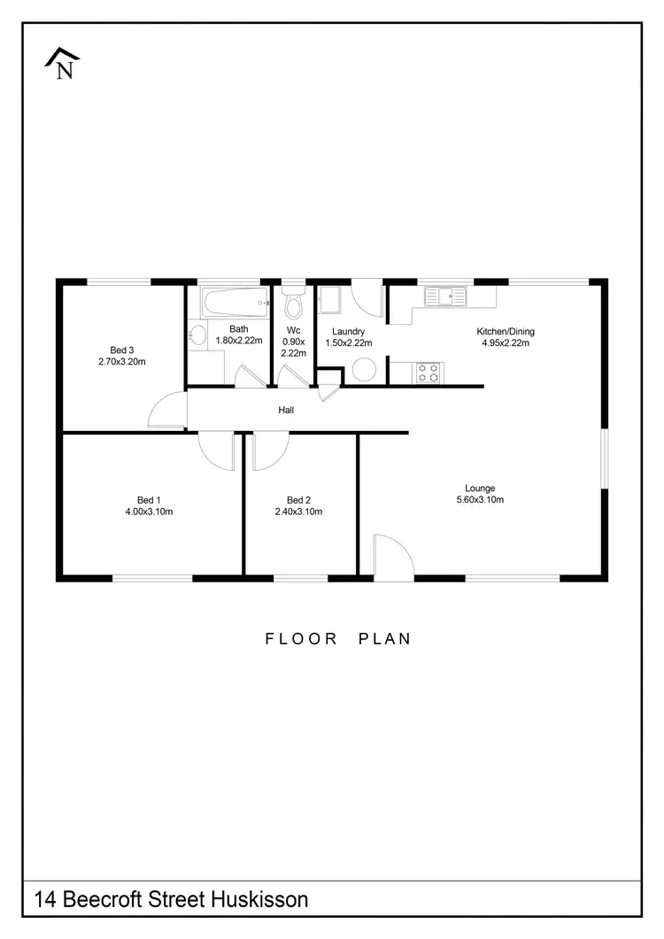 Floorplan of Homely house listing, 14 Beecroft Street, Huskisson NSW 2540