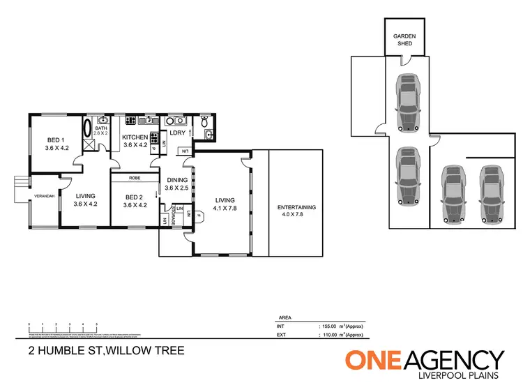 Floorplan of Homely house listing, 2 Humble Street, Willow Tree NSW 2339