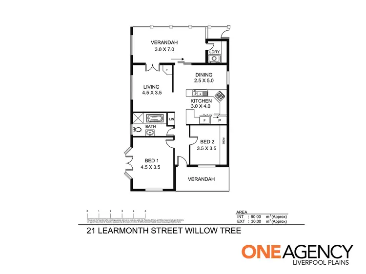 Floorplan of Homely house listing, 21 Learmonth Street, Willow Tree NSW 2339