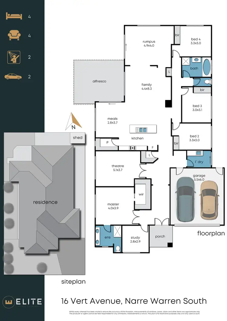Floorplan of Homely house listing, 16 Vert Avenue, Narre Warren South VIC 3805