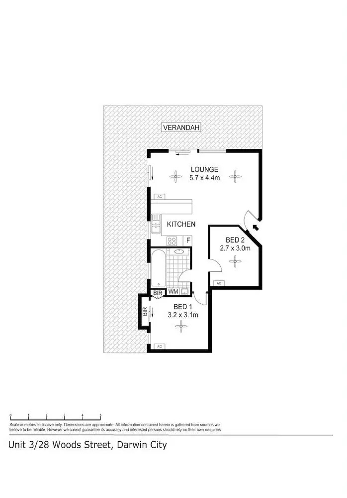 Floorplan of Homely unit listing, 3/28 Woods Street, Darwin City NT 800