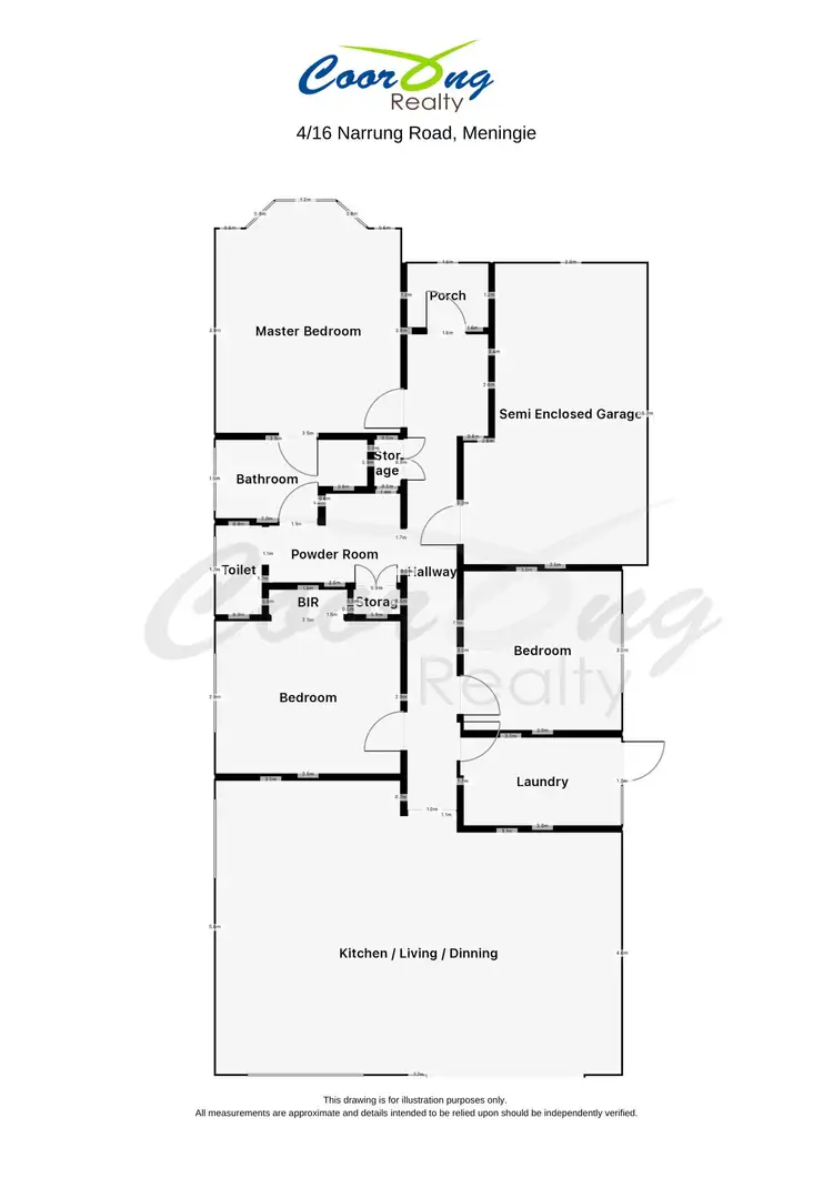 Floorplan of Homely unit listing, 4/16 Narrung Road, Meningie SA 5264