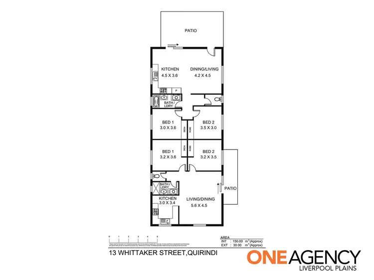 Floorplan of Homely block of units listing, 13 Whittaker Street, Quirindi NSW 2343