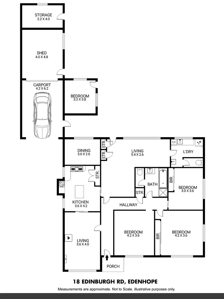 Floorplan of Homely house listing, 18 Edinburgh Road, Edenhope VIC 3318