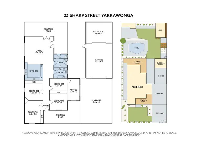 Floorplan of Homely house listing, 23 Sharp Street, Yarrawonga VIC 3730