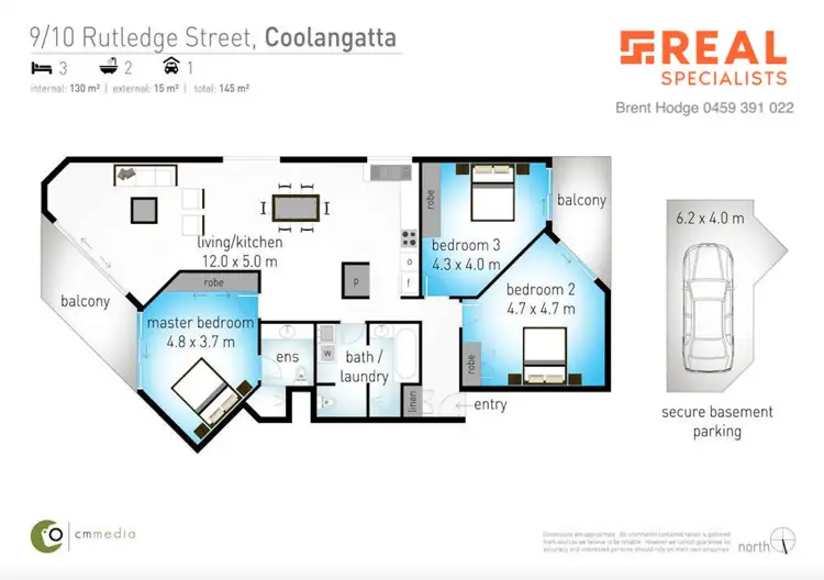 Floorplan of Homely apartment listing, 9/10 Rutledge Street, Coolangatta QLD 4225