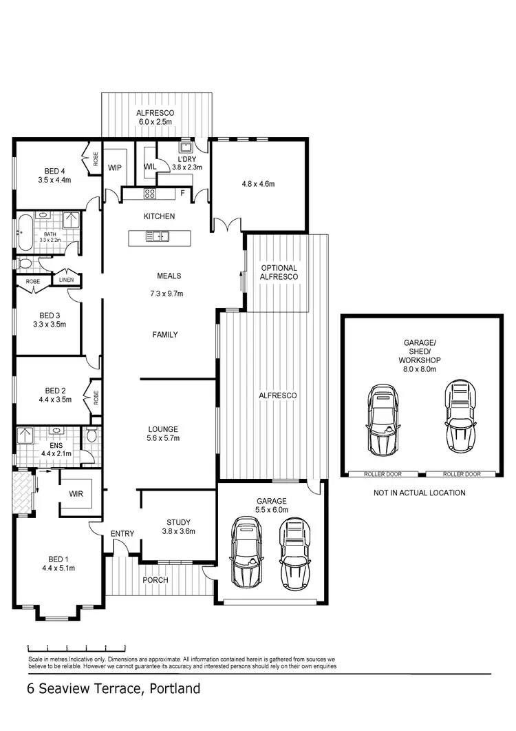 Floorplan of Homely house listing, 6 Seaview Terrace, Portland VIC 3305