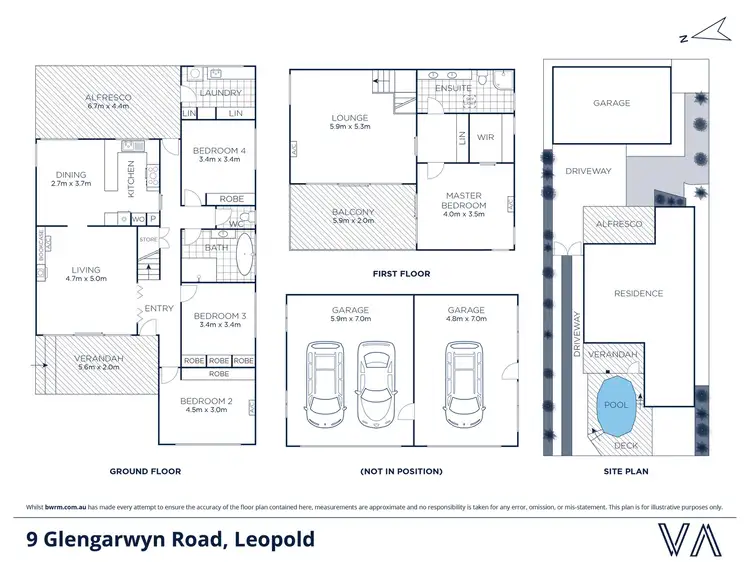 Floorplan of Homely house listing, 9 Glengarwyn Road, Leopold VIC 3224