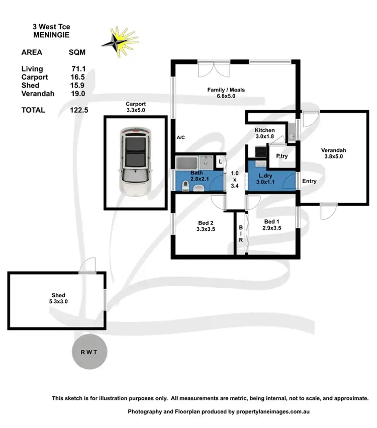 Floorplan of Homely house listing, 3 West Terrace, Meningie SA 5264