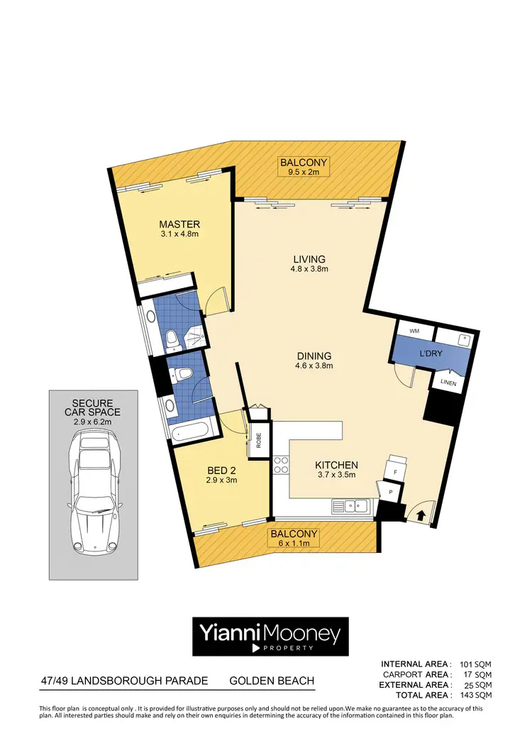 Floorplan of Homely apartment listing, 47/49 Landsborough Parade, Golden Beach QLD 4551