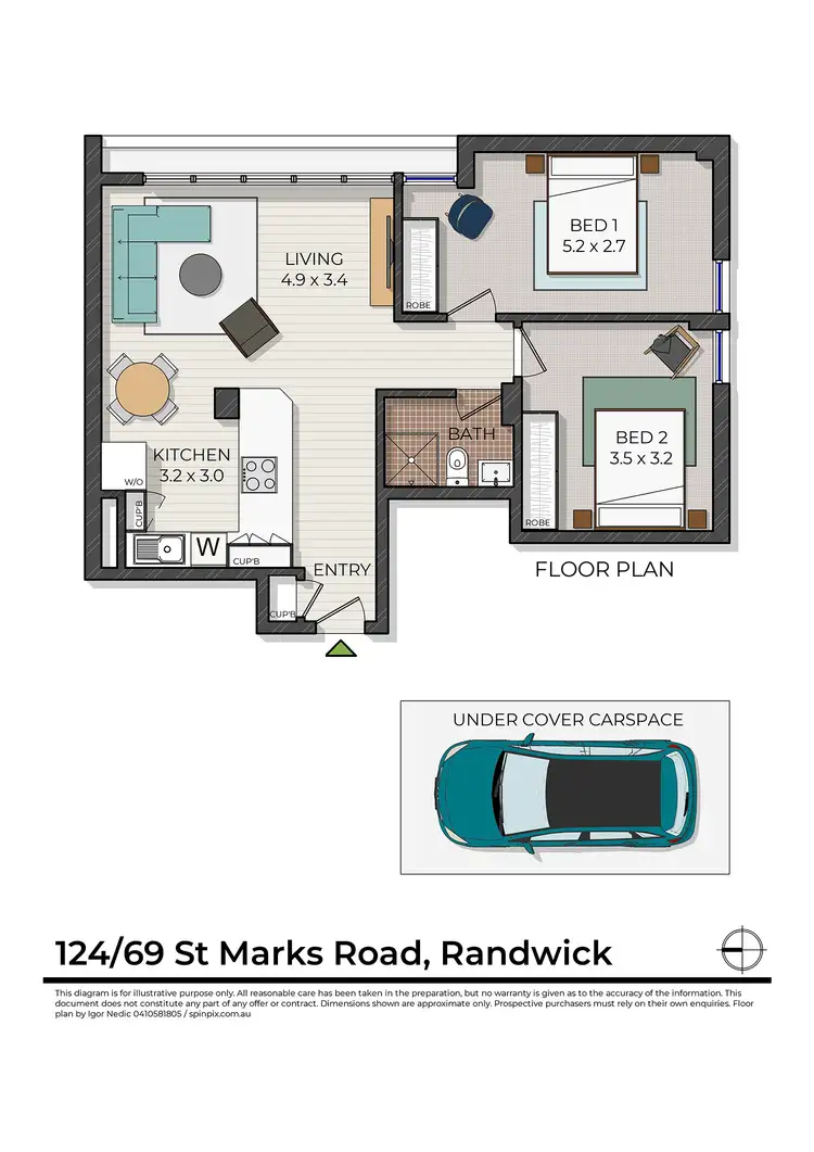 Floorplan of Homely unit listing, 124/67-69 Saint Marks Road, Randwick NSW 2031