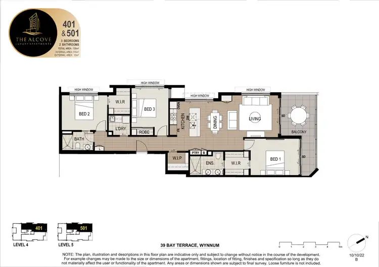 Floorplan of Homely apartment listing, 501/39 Bay Terrace, Wynnum QLD 4178