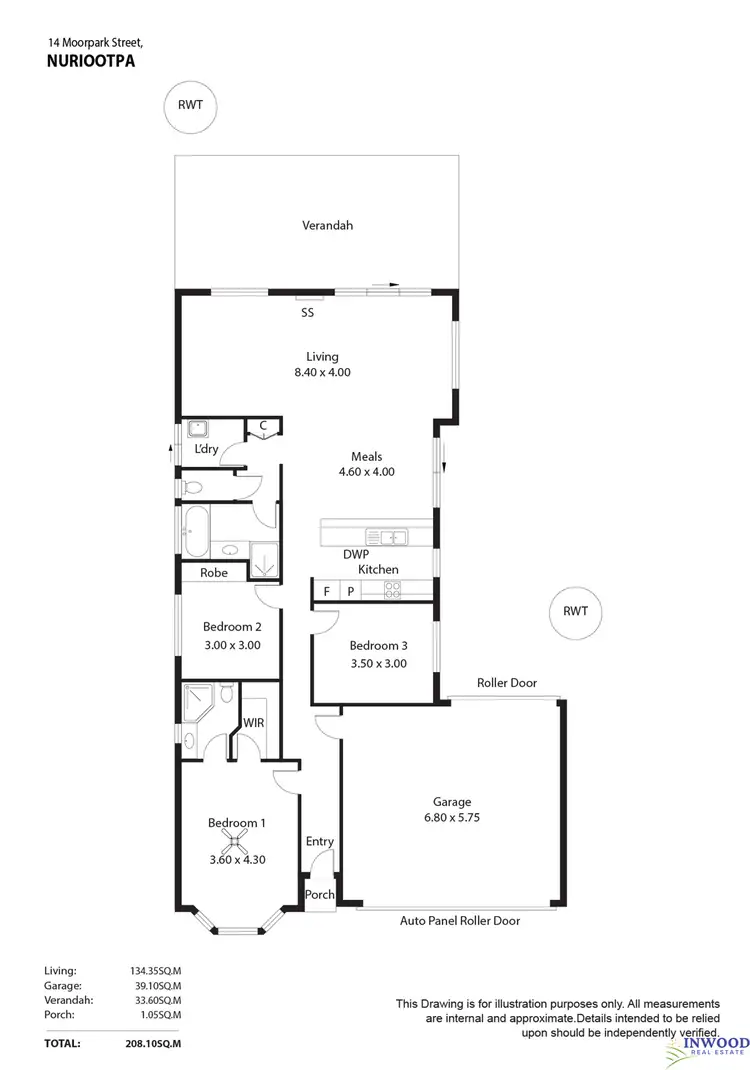 Floorplan of Homely house listing, 14 Moorpark Street, Nuriootpa SA 5355