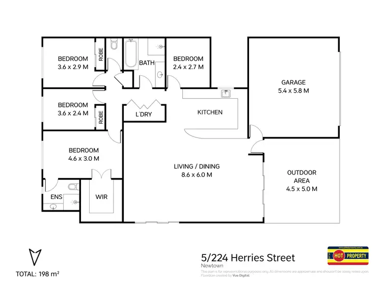 Floorplan of Homely unit listing, Unit 5/224 Herries Street, Newtown QLD 4350