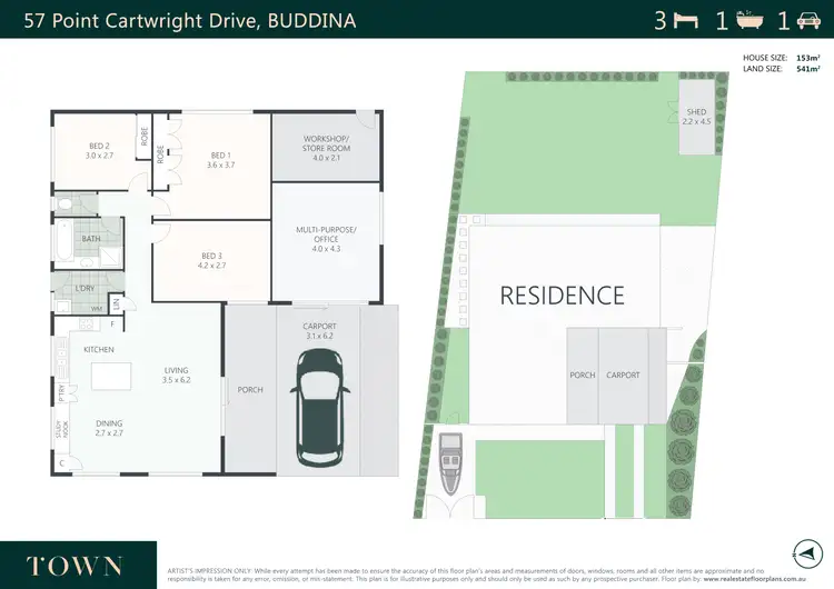 Floorplan of Homely house listing, 57 Point Cartwright Drive, Buddina QLD 4575