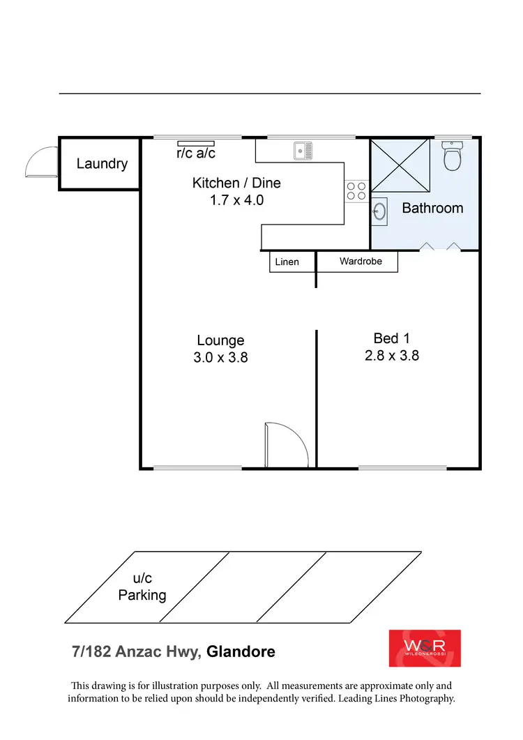 Floorplan of Homely unit listing, 7/182 Anzac Highway, Glandore SA 5037